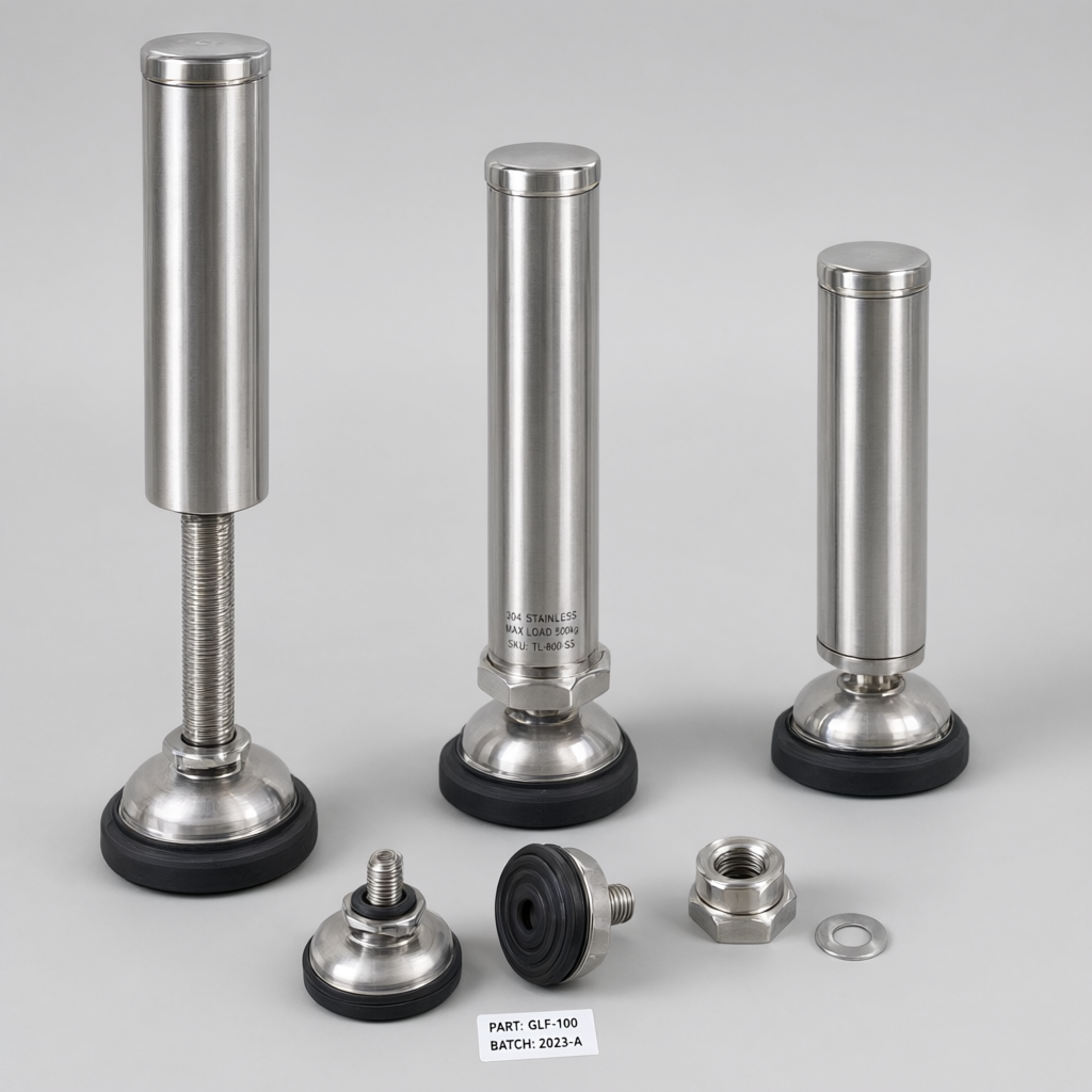 Stainless steel adjustable table legs